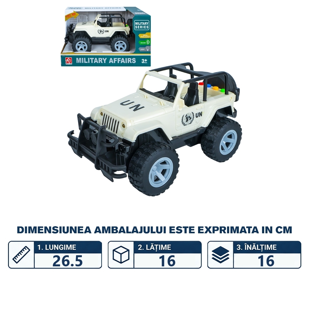 Jeep armata frictiune, cu baterii - imagine 2