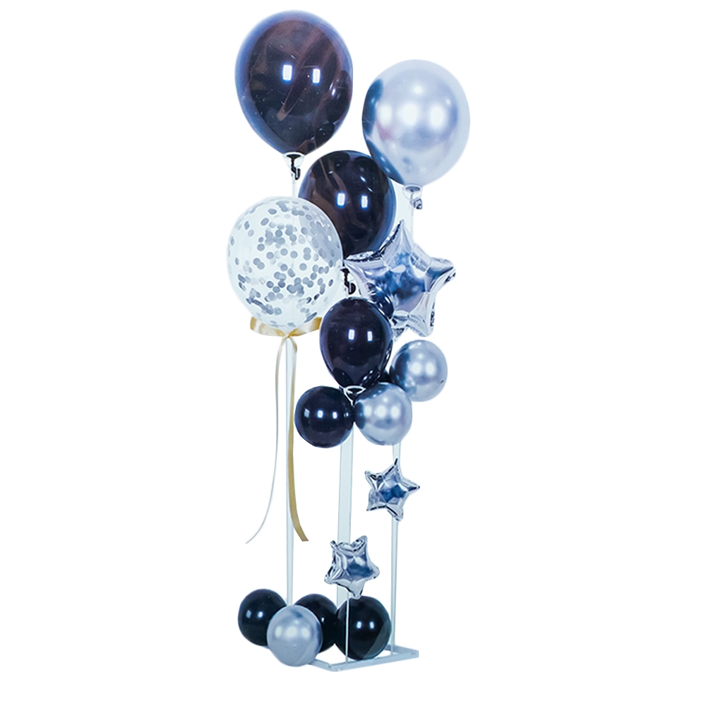 Baloane folie de aluminiu, cu suport, Party, 20 piese - imagine 2